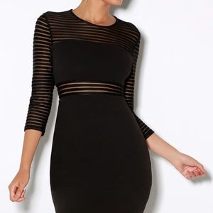 Lulu’s Perfect Mesh Black Bodycon Dress